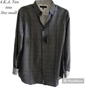AKA Men shirt,Small , NWT! PTP 21” multicolor , contrasting cuffs,career,event